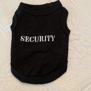 Parisian Pet black "Security" dog tshirt XXS
